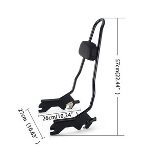 Respaldo de barra Sissy rápido para pasajero de motocicleta negro de 20 "de altura para Harley Softail Slim FLSL FXBB FXST FLDE FLHC FLHCS 2018-2021 - Product Image 1