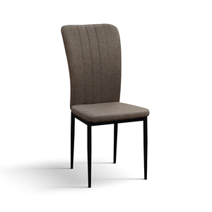 Frida <b>Chair</b> <b>Set</b> <b>Of</b> <b>6</b> Brown Tissue Upholstery Metal Base Indoor <b>Dining</b> <b>Chairs</b> - Product Image 1