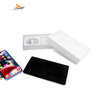 Boîte d'Emballage Vide en Carton pour Téléphone Portable avec Logo Personnalisé Blanc pour Accessoires de Câble USB-C de Smartphone, Compatible iPhone 15 Pro Max