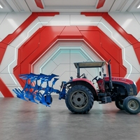 Charrue à socs réversible hydraulique diesel économique Pioneer avec 3 roulements inférieurs pour tracteurs de 60 à 100 CV à usage agricole