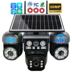 Eseecloud 30MP 3Lens 15K 4G Sim Card Wifi Solar PTZ <b>Camera</b> Outdoor IP Network <b>Wireless</b> Bullet Surveillance CCTV <b>Security</b> Cameras - Product Image 1