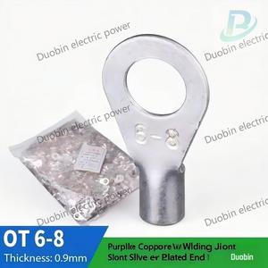 Rnb 24-8awg đóng hộp dây đồng Lugs không cách nhiệt vòng đồng thau uốn thiết bị đầu cuối 400V đánh giá kết nối điện - Product Image 4