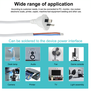 SAA Certified Australia 2 Prong <b>Power</b> Cord, Open End Pigtail Lead, 0.75mm2 PVC Flexible <b>Cable</b>, For Replacement - Product Image 2