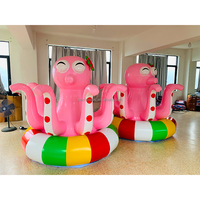 Manège gonflable électrique commercial personnalisé pour enfants, équipement de jeu souple en métal, carrousel poulpe – Vente chaude