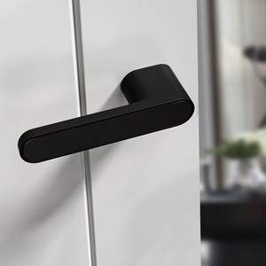 Serratura per <span class=keywords><strong>Porta</strong></span> in Zinco Minimalista Popolare Europea con Maniglia in Lega di Alluminio per Porte in Legno, Design con Foro Chiave Nascosto per Casa e Ufficio - Product Image 5