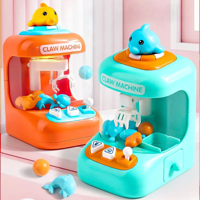 Samtoy Educational Simple Operation Amusement Machine Candy Grabber Mini Crane Game Claw Machine Toy for Kids With Light