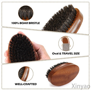 <span class=keywords><strong>Spazzola</strong></span> per <span class=keywords><strong>Barba</strong></span> in Legno Personalizzata con Logo, 100% Setole di Cinghiale, Legno Nero Noce, <span class=keywords><strong>Spazzola</strong></span> Portatile Piccola per Rasatura e Baffi <span class=keywords><strong>da</strong></span> Uomo - Product Image 2