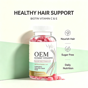 Gommes sans sucre à la <span class=keywords><strong>biotine</strong></span>, vitamines C et E pour des <span class=keywords><strong>cheveux</strong></span> sains – 120 gommes – <span class=keywords><strong>Complément</strong></span> <span class=keywords><strong>alimentaire</strong></span> - Product Image 3