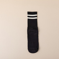 Chaussettes en coton bambou personnalisées pour hommes et femmes, avec logo antidérapant, pour la mobilité, le yoga, la danse et la barre, avec grip adhésif.