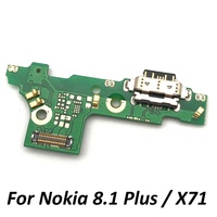 Puerto de Carga Flexible para Nokia X71 / 8.1 Plus, Puerto de Carga USB, Micrófono, Conector Dock, Cable Flexible, Piezas de Reparación