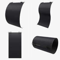 Shinesolar Full Black Flexible Monocristalino 100W 150W 200W 250W 300W 500W HPBC Paneles Solares Flexibles 400 vatios para ventanas
