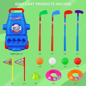 Jouet pour tout-petits, bâtons colorés, 4 balles et 2 trous d'entraînement, ensemble de clubs de golf pour enfants, jouets de sport en plein air, cadeau pour garçons et filles - Product Image 5