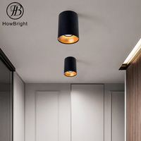 Spot encastré moderne en aluminium GU10, noir, anti-éblouissement, IP20, luminaire suspendu intérieur pour restaurant, magasin