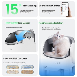 PAIPET Lettiera Intelligente Completamente Automatica per Gatti di Taglia Grande, in Materiale PE, Design Speciale, Deodorante, Semi-Chiusa, per Animali Domestici - Product Image 3