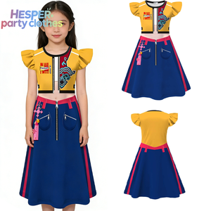 Disfraz de Halloween de cazadora de brujas con falda fluida para niñas HESPER, ropa infantil 100% poliéster con estampado digital - Product Image 1