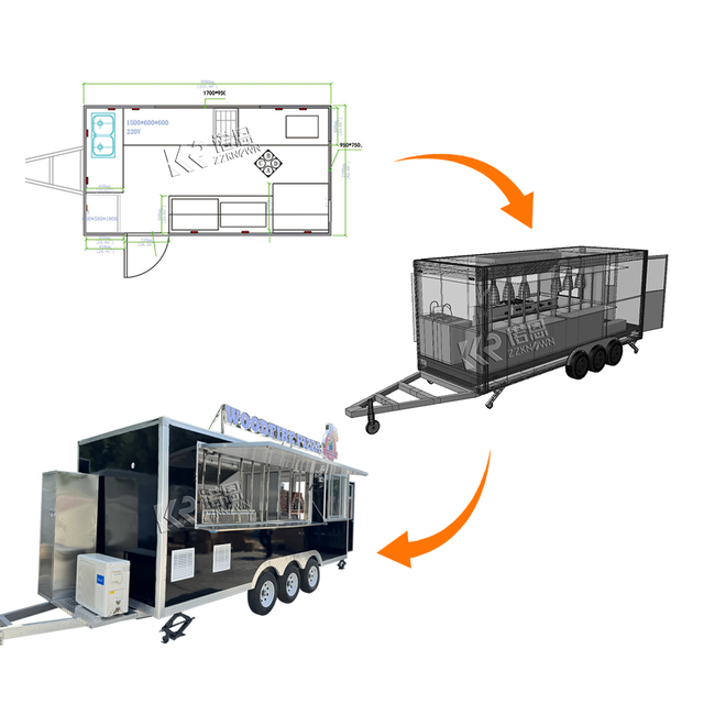 2025 Fast Beverage Coffee Catering Concession Trailer With Full Equipment Wholesale Mobile Food Stage Trailer