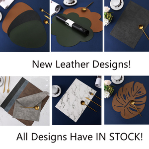 IN STOCK Elegant <strong>Marble</strong> Leather <strong>Placemat</strong> Waterproof and Oilproof Insulation Customizable LOGO - Product Image 6