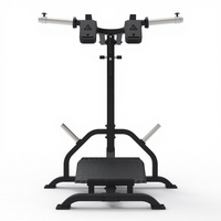 Machine à Squat et à Élévations de Mollets 2-en-1 en Titane de Qualité Commerciale, à Charge de Plaques, Robuste, pour Musculation des Jambes, Équipement de Gymnastique