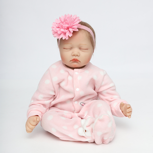 Close Eyes Sleeping Vinyl Silicone <span class=keywords><strong>Reborn</strong></span> Baby Kit Adorable Girl Kids Gift Toys Muñeca educativa - Product Image 3