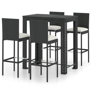 New Arrival Tool Meza Rattan Restaurant Furniture 8 Person Bar Table And Chair Set