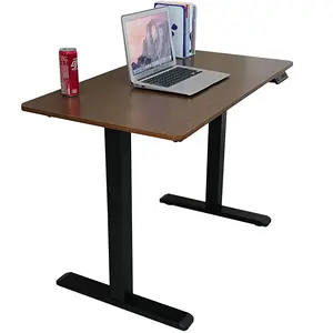 オフィスデスク木製コンピューターデスク調節可能な電気リフティングテーブルシングルモーターパネルデスクトップスマート家具スタンディングデスク