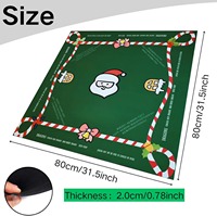 Nappe de Mahjong de Noël Moderne, Tapis de Jeu de Société Américain Imperméable avec Bordures Anti-Usure et Fonction Silencieuse