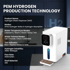 NOUVEAU Générateur d'eau alcaline hydrogénée Semos W10 5000ppb PEM, chaud/froid, de bureau, 4 modes de température, absorption d'eau, OEM - Product Image 6