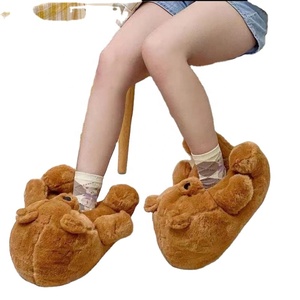 Chaussons d'hiver en peluche chaude antidérapants légers à bout fermé, style Teddy Bear, couleurs personnalisées pour femmes - Product Image 1