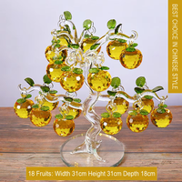 Luxueuze K9 Kristallen Appelboom Decoratie Verguld Stam Rhinestone Fruitboom Hoogwaardig Tafelstuk