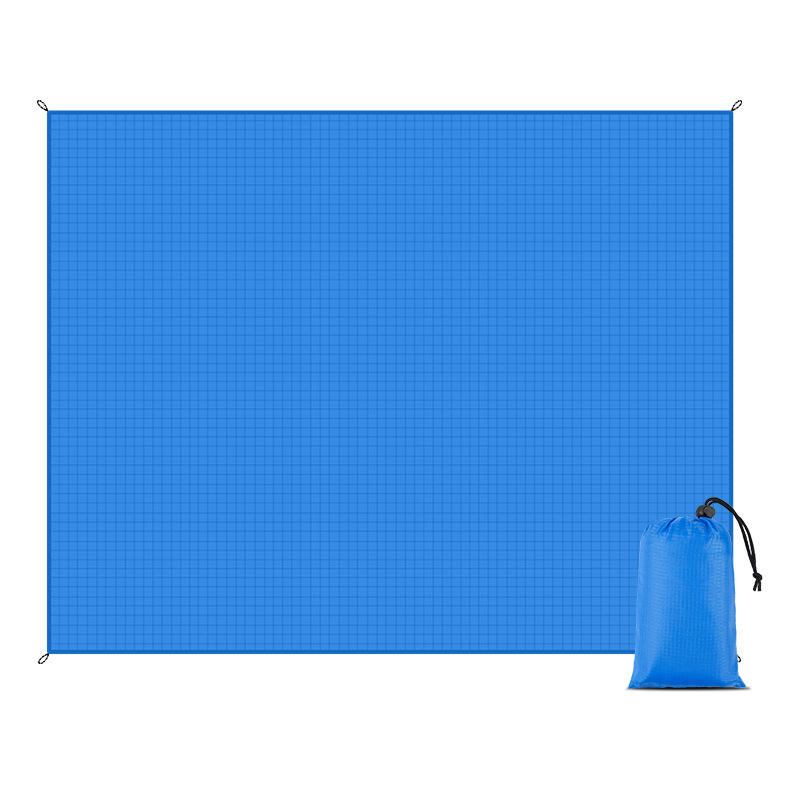 Alfombra de playa de tres secciones azul oscuro