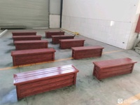 Jardinière en FRP pultrudé imitation bois, pot de fleurs en fibre de verre résistant aux UV pour l'aménagement paysager urbain