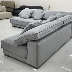 قماش إيطالي حديث مخصص بتصميم بسيط غرفة معيشة على شكل حرف L للفنادق والشقق - Product Image 2