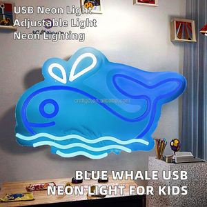 Luz LED Rectangular USB de Luz Azul de 5000K con Intensidad Regulable, Diseño de Ballena Azul, Cuerpo de Acrílico, Clasificación IP65, 10m, 1 Año de Garantía - Product Image 3