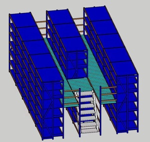 Kho Heavy Duty thép Loft nền tảng kệ lưu trữ gác mái giá Pallet Kệ hỗ trợ tầng lửng Kệ hệ thống - Product Image 5