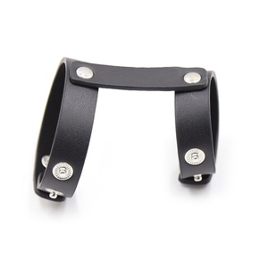 BDSM ห่วงรัดอวัยวะเพศชายแบบคู่, ห่วงรัดหนัง PU สำหรับผู้ชาย - Product Image 3