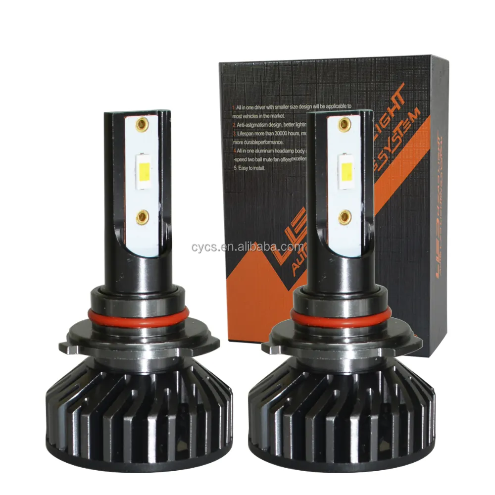 12V 24V LED F2 CSP 3570 Chip LED Lampu Kepala dengan Kipas 60W 20000lm HB3 Mobil Led Bohlam Lampu Depan 9005