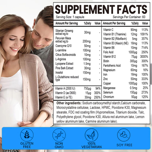 Cápsulas Multivitamínicas con Vitamina <span class=keywords><strong>B12</strong></span> y C para Hombres Adultos - Product Image 2