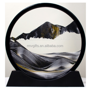 Decorazione <span class=keywords><strong>scrivania</strong></span> per la casa in movimento arte sabbia 7In vetro 3D paesaggio mare profondo dinamico sabbia immagine 3D sabbie mobili decorazione tavola - Product Image 2