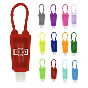 ขวดใส่เจลแอลกอฮอล์แบบพกพา ซิลิโคน สกรีนโลโก้ได้ ง่ายต่อการเปิด พร้อมเชือกห้อย สำหรับธุรกิจและของขวัญส่งเสริมการขาย - Product Image 1