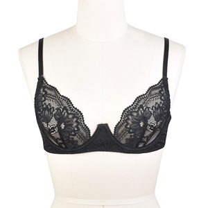 Reggiseno Sexy in pizzo da <span class=keywords><strong>donna</strong></span> tre quarti intimo intimo intimo con reggiseni a <span class=keywords><strong>balconcino</strong></span> in stile quotidiano con spalline regolabili lavorate a maglia - Product Image 3