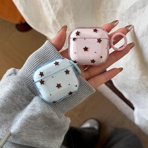 Funda Protectora para <span class=keywords><strong>Auriculares</strong></span> con Diseño de Estrellas IMD, Compatible con <span class=keywords><strong>AirPods</strong></span> Pro1 2 3 4 Generación, Funda Protectora Transparente de TPU - Product Image 3