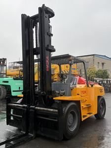 Montacargas diésel usados originales japoneses Komatsu/T-o-y-o-t-a/Mitsubishi TCM de 10/12/15/16/25 toneladas con elevador de mástil alto en venta - Product Image 3