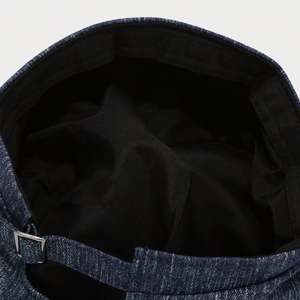 Gorro de Pintor de Mezclilla con Letras Bordadas, Estilo Coreano, para Mujer, Otoño - Product Image 6