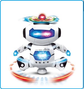 Caja <span class=keywords><strong>de</strong></span> Color 60 por 360 grados <span class=keywords><strong>de</strong></span> rotación con luces Led Robot <span class=keywords><strong>de</strong></span> baile electrónico juguete adecuado <span class=keywords><strong>para</strong></span> <span class=keywords><strong>niños</strong></span> <span class=keywords><strong>de</strong></span> <span class=keywords><strong>3</strong></span> <span class=keywords><strong>a</strong></span>ños 15*8cm Unisex - Product Image 4