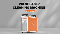 Machine de nettoyage au laser à fibre pulsée portable refroidie par air Guoyuan PRO 300W, pour l'élimination de la rouille industrielle sur les métaux