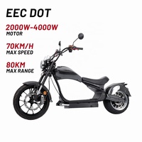 Citycoco 4000W 75 km/h CEE Scooter Électrique Moto Populaire Citycoco MH3 Chopper Grande Selle Unique