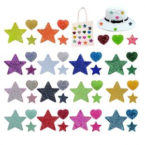 NEW Iron on Shiny High Quality Merrow Star Heart Sequin Embroidery Patch - Product Image 6