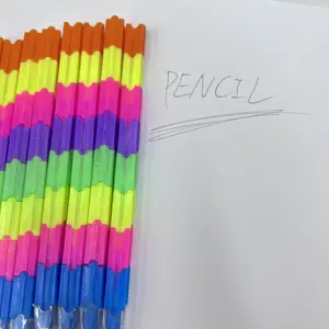 Kreatives Schreibzeug 8-teilig Bausteine Stift Raketenkopf Regenbogen-Stapelung erweiterbare Bleistifte