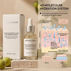 Sérum Polyvalent à l'<span class=keywords><strong>Acide</strong></span> Hyaluronique Fermenté et Vitamine B5 – Base Parfaite pour Peptides, Vitamine C, Hydratant Végétalien, Booster Repulpant pour Soins de la Peau - Product Image 3
