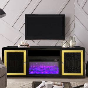 2023 Top vendeur meuble TV miroir sépia de haute qualité avec cheminée décoration de la maison meubles miroir Cheminee Kamin haard - Product Image 4